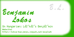 benjamin lokos business card